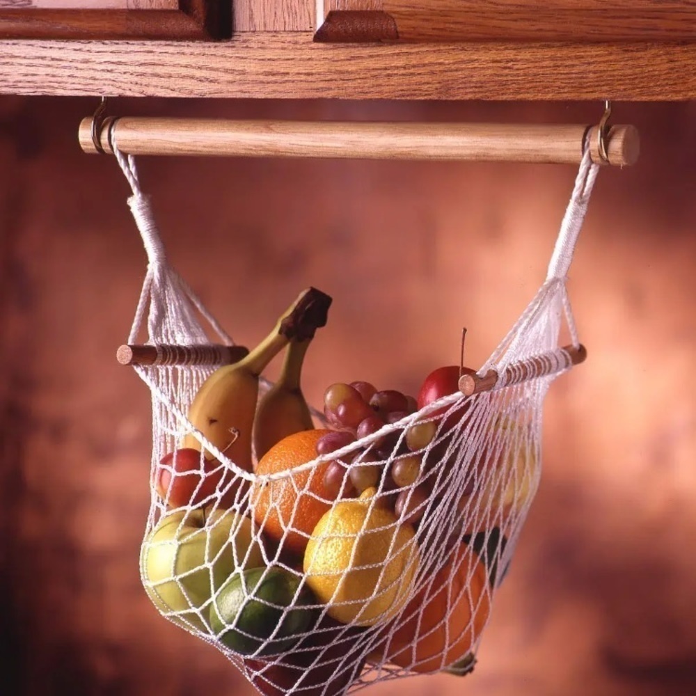 Under the cabinet fruit and vegetable hammock cage basket bohemian